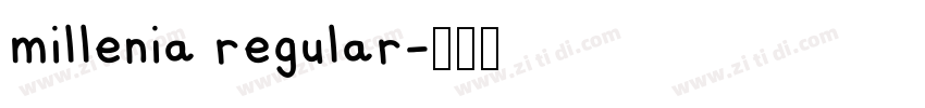 millenia regular字体转换